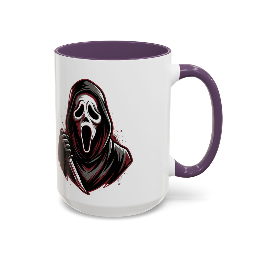 Scream Mask Accent Coffee Mug — Horror Killer Design (11/15oz)
