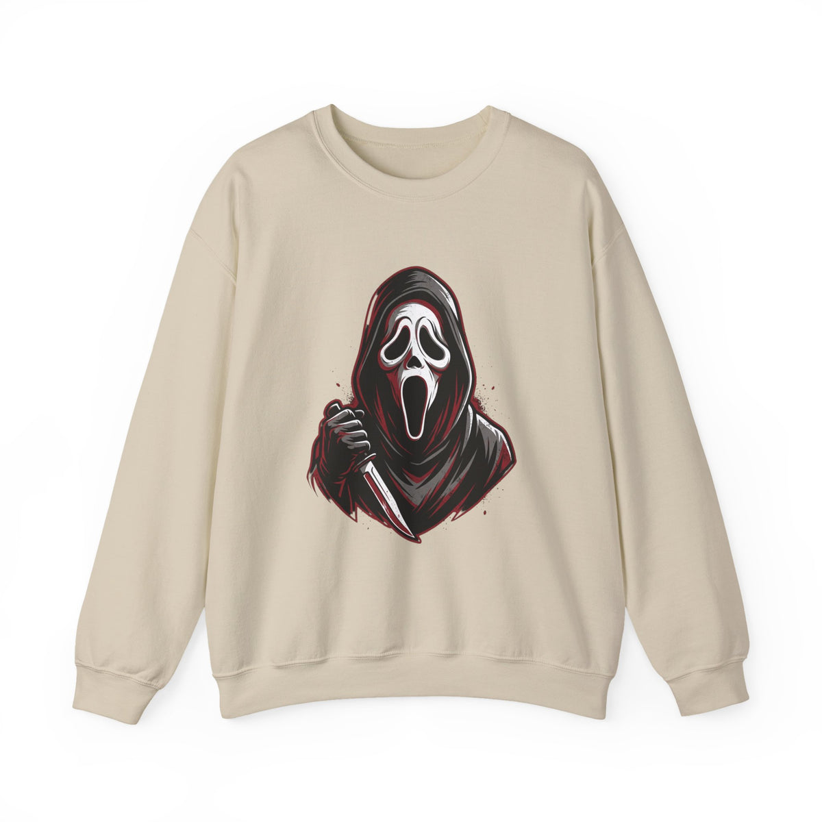 Scream Mask Crewneck Sweatshirt – Horror Ghostface Graphic