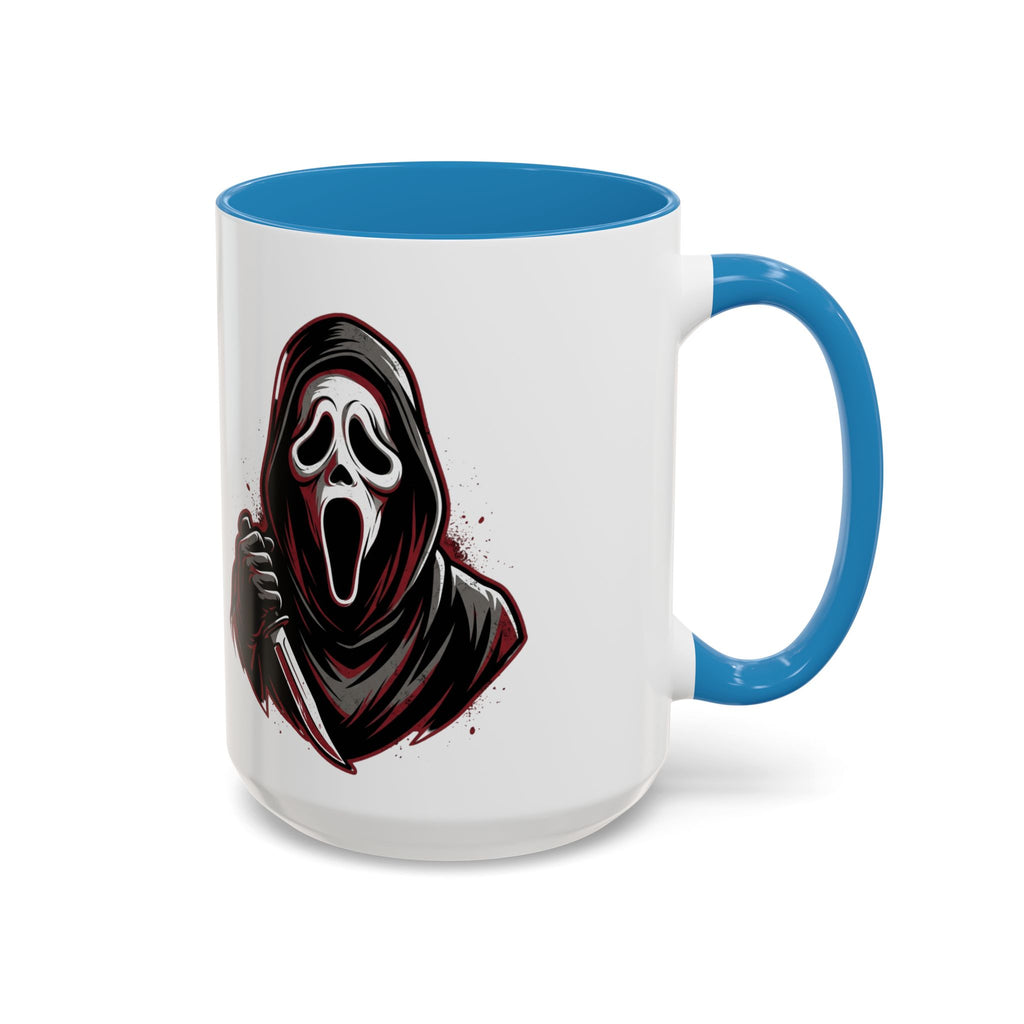 Scream Mask Accent Coffee Mug — Horror Killer Design (11/15oz)
