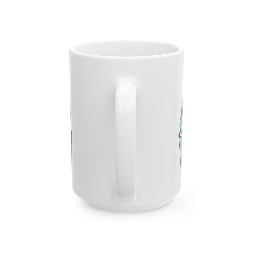 Blue Cupcake Ceramic Mug, (11oz, 15oz)