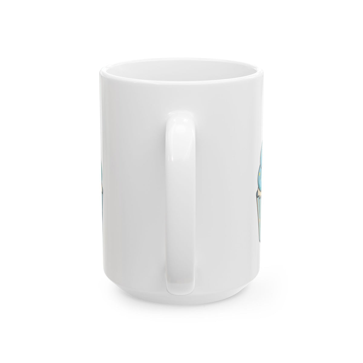 Blue Cupcake Ceramic Mug, (11oz, 15oz)