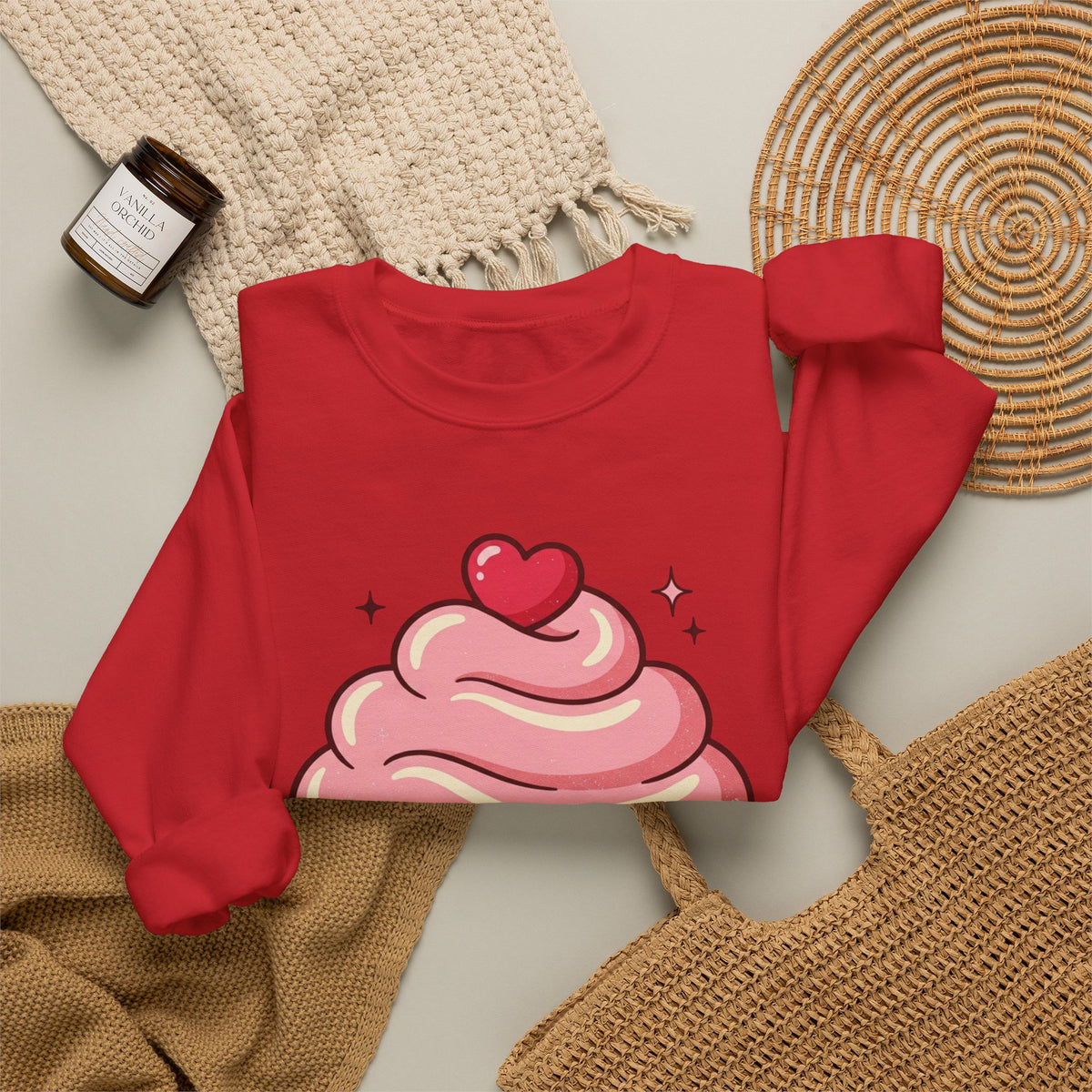 Pink Cupcake Unisex Heavy Blend™ Crewneck Sweatshirt