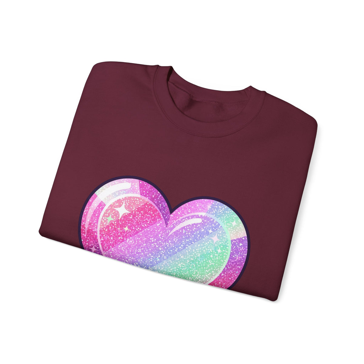 Pastel Sparkle Heart Sweatshirt