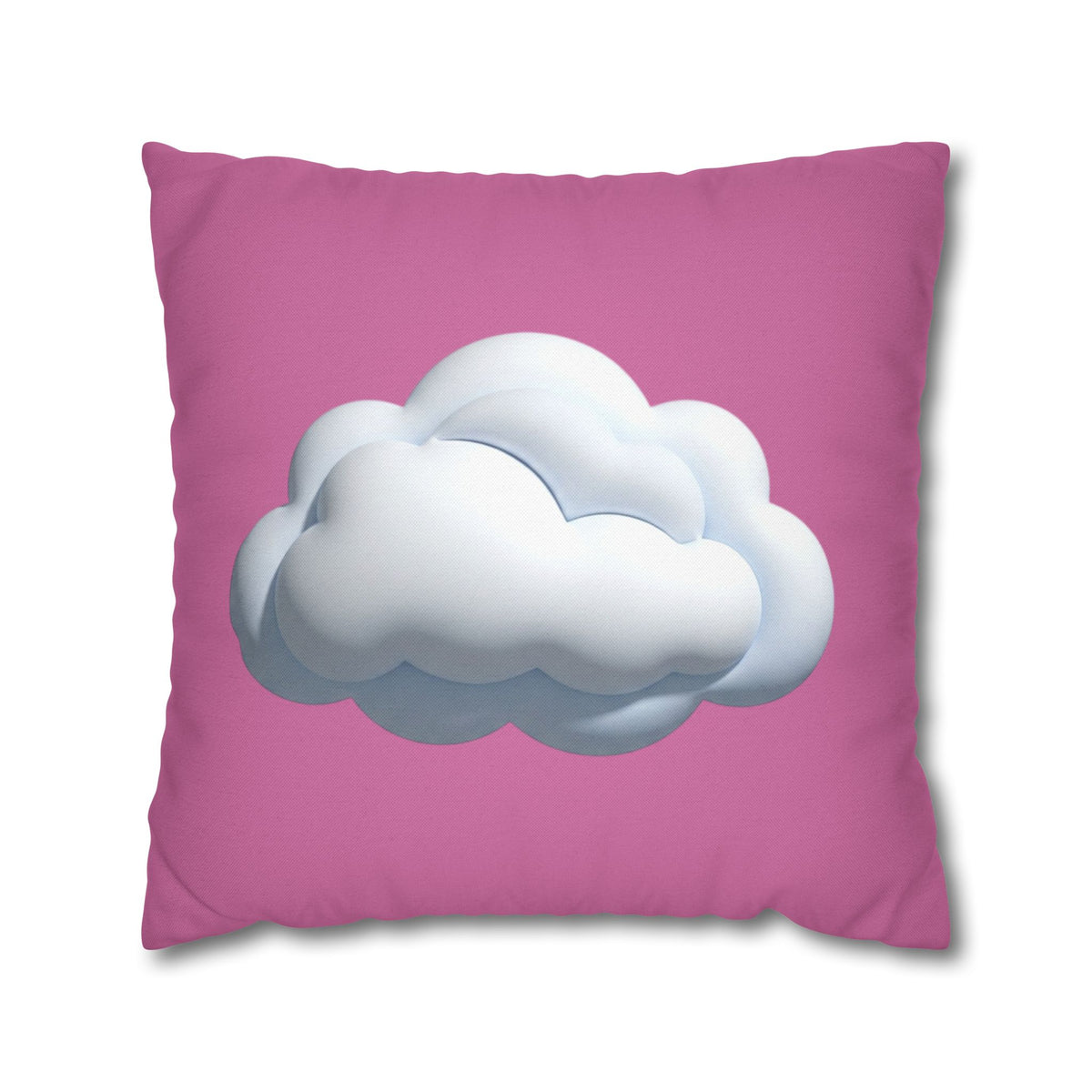 Cloud Graphic Pillowcase — Cute Pink Decorative Throw Pillow Cover
