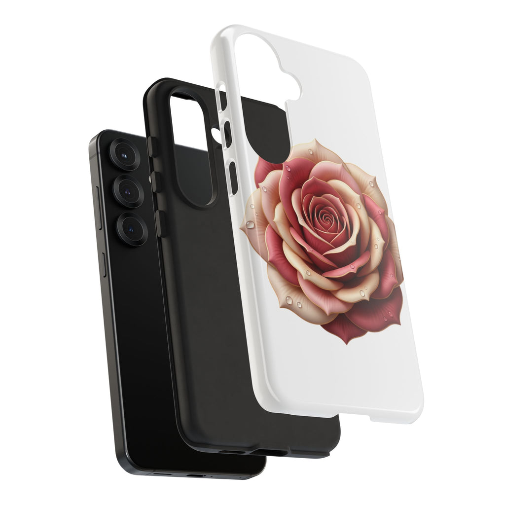 Rose Waterdrop Tough Phone Case — Protective Floral iPhone Cover