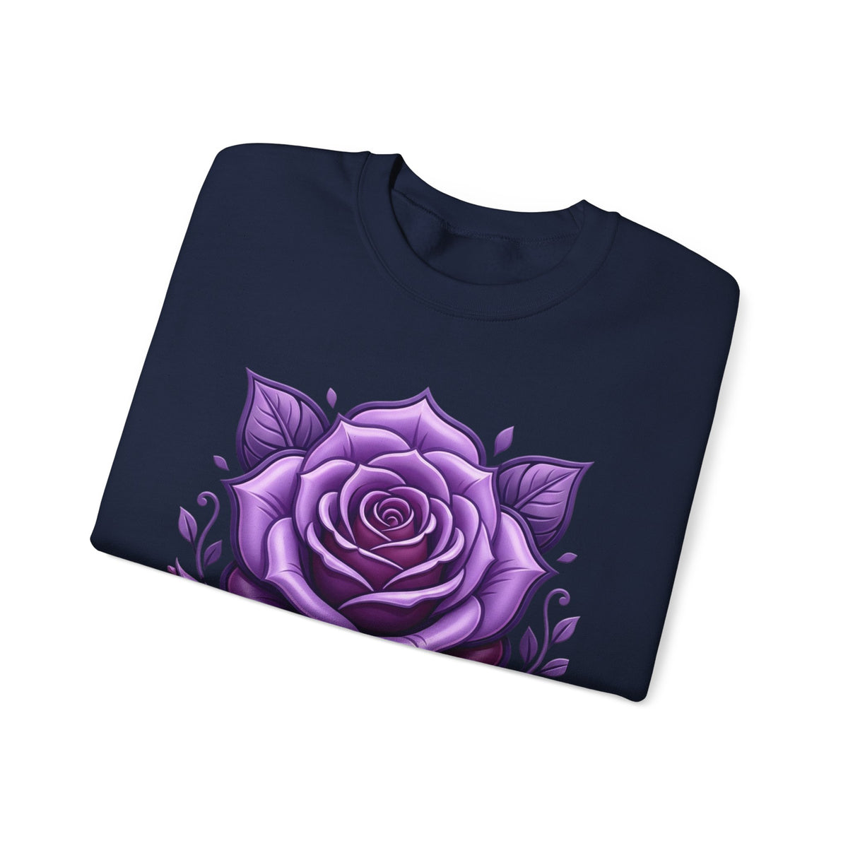 Purple Rose Crewneck Sweatshirt