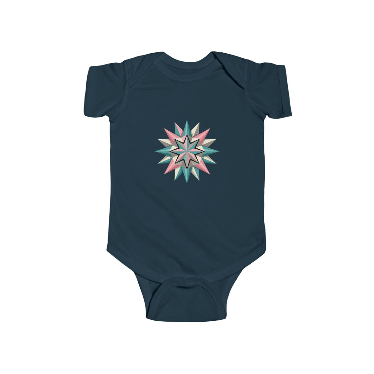 Starburst Mandala Infant Bodysuit — Pastel Compass Baby Onesie