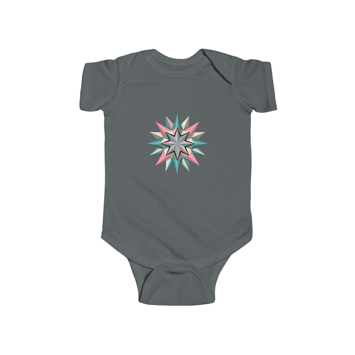 Starburst Mandala Infant Bodysuit — Pastel Compass Baby Onesie