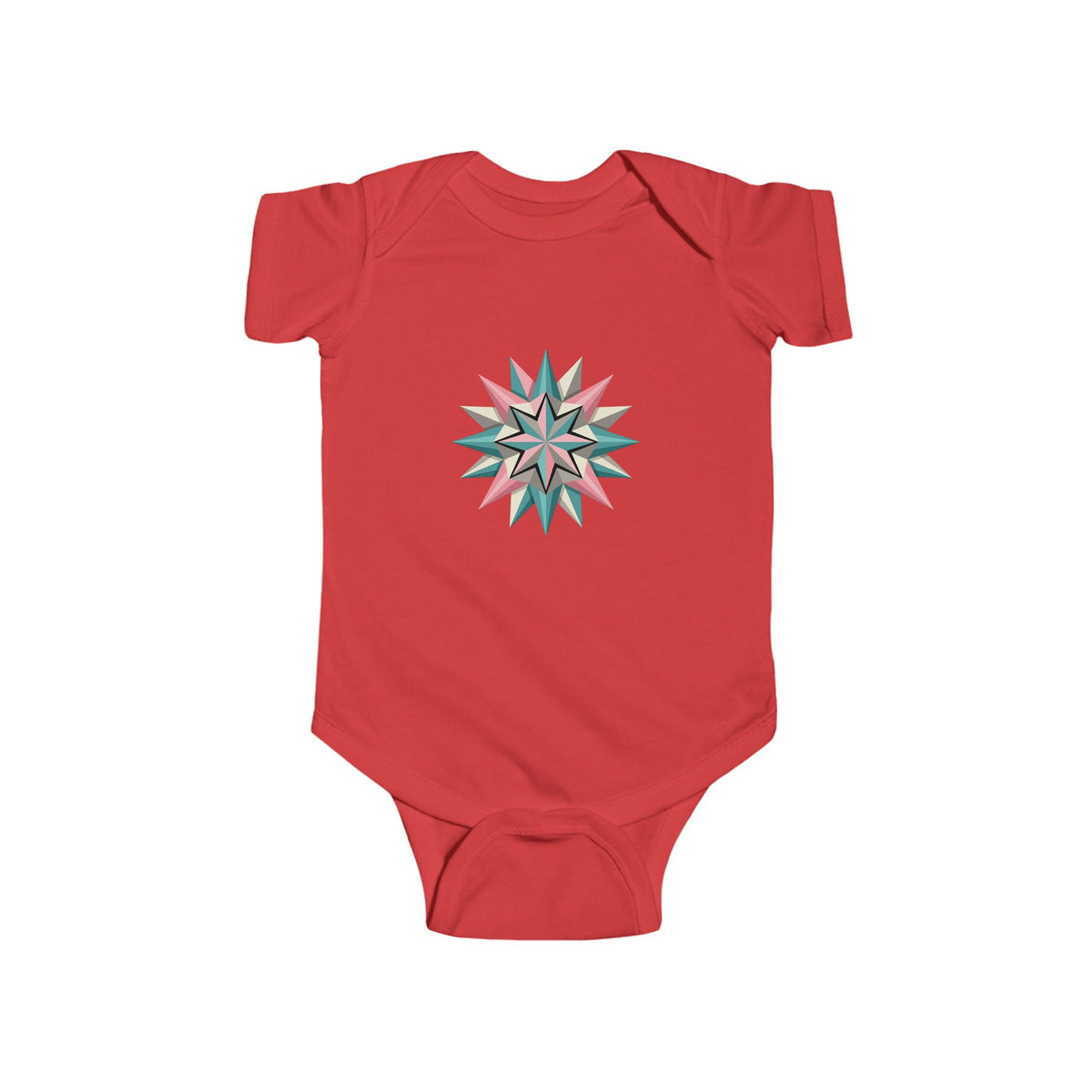 Starburst Mandala Infant Bodysuit — Pastel Compass Baby Onesie