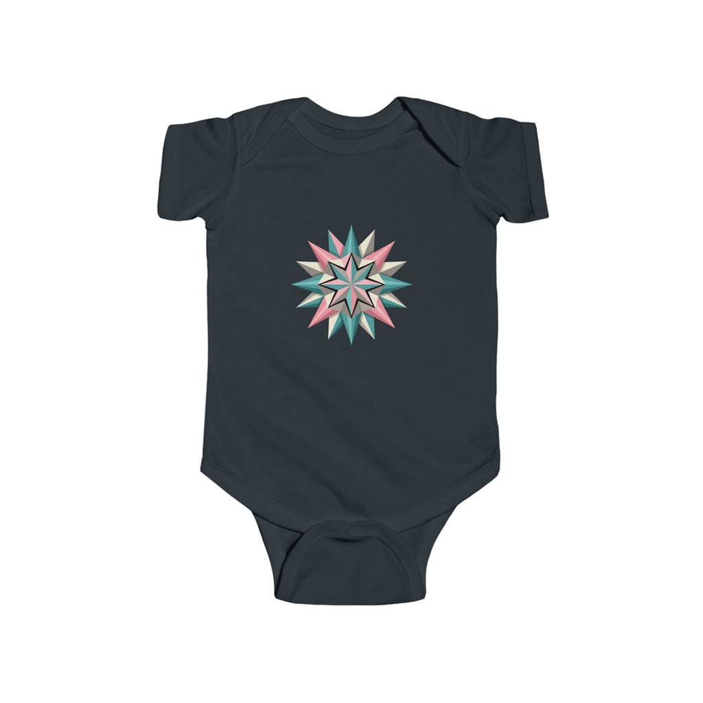 Starburst Mandala Infant Bodysuit — Pastel Compass Baby Onesie