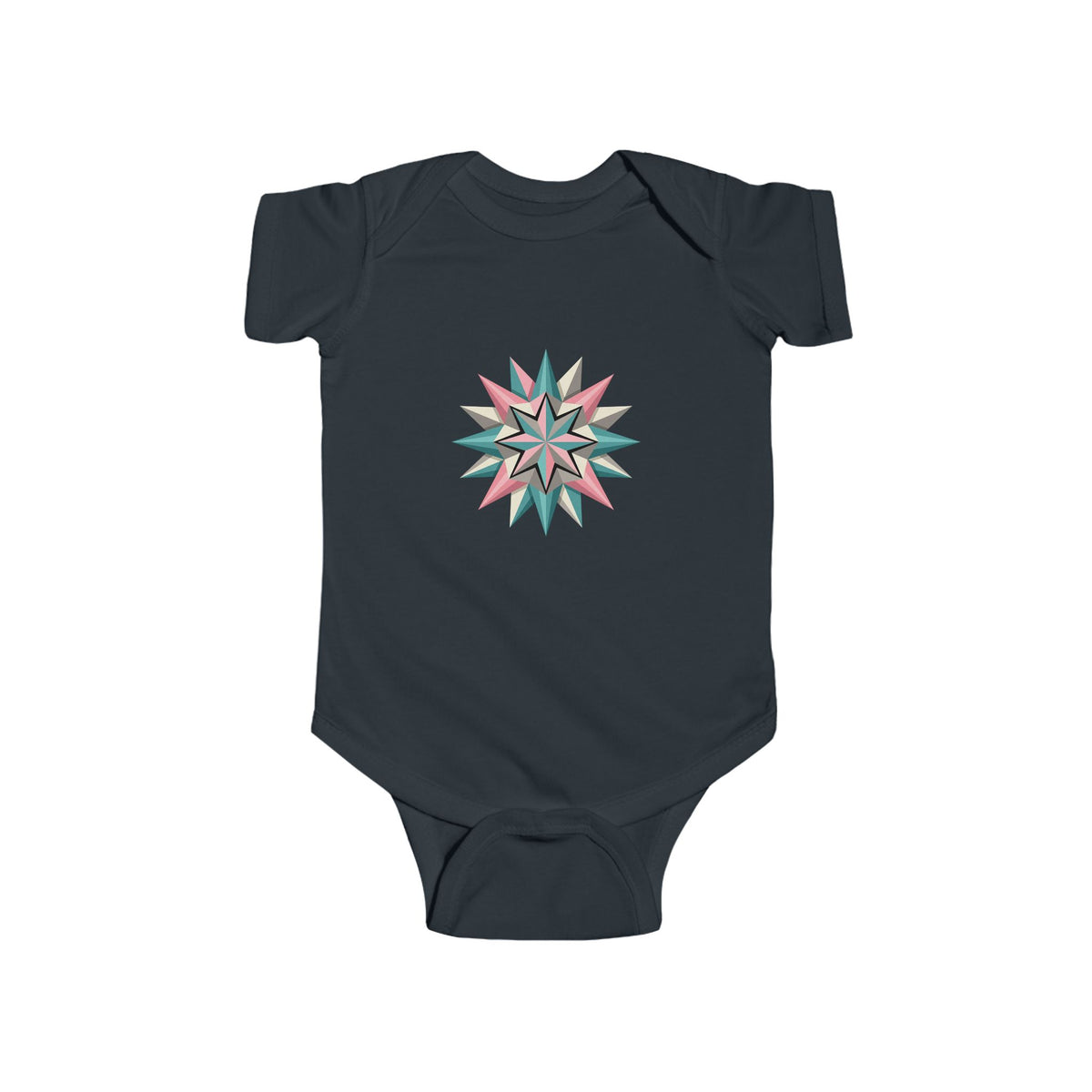 Starburst Mandala Infant Bodysuit — Pastel Compass Baby Onesie