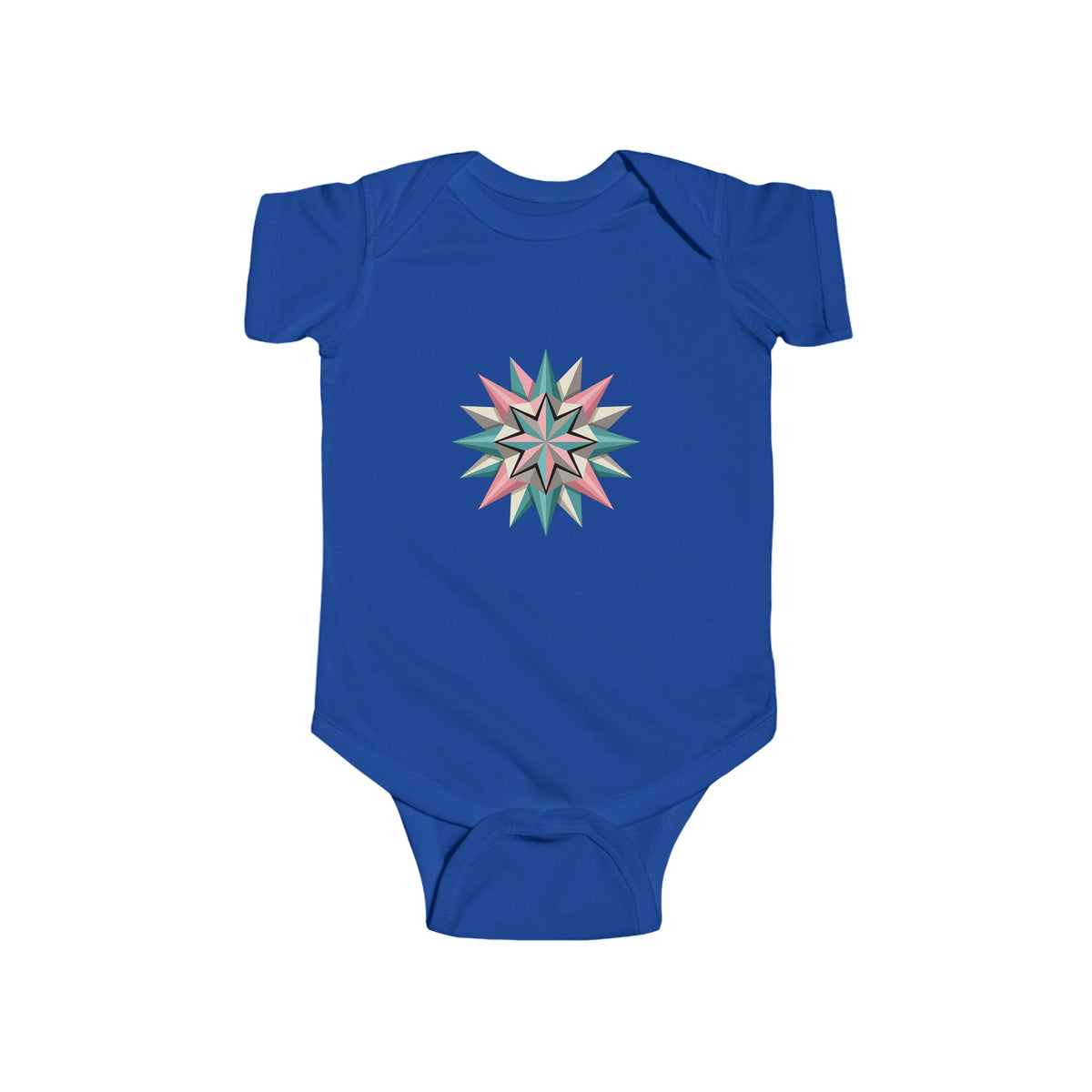 Starburst Mandala Infant Bodysuit — Pastel Compass Baby Onesie