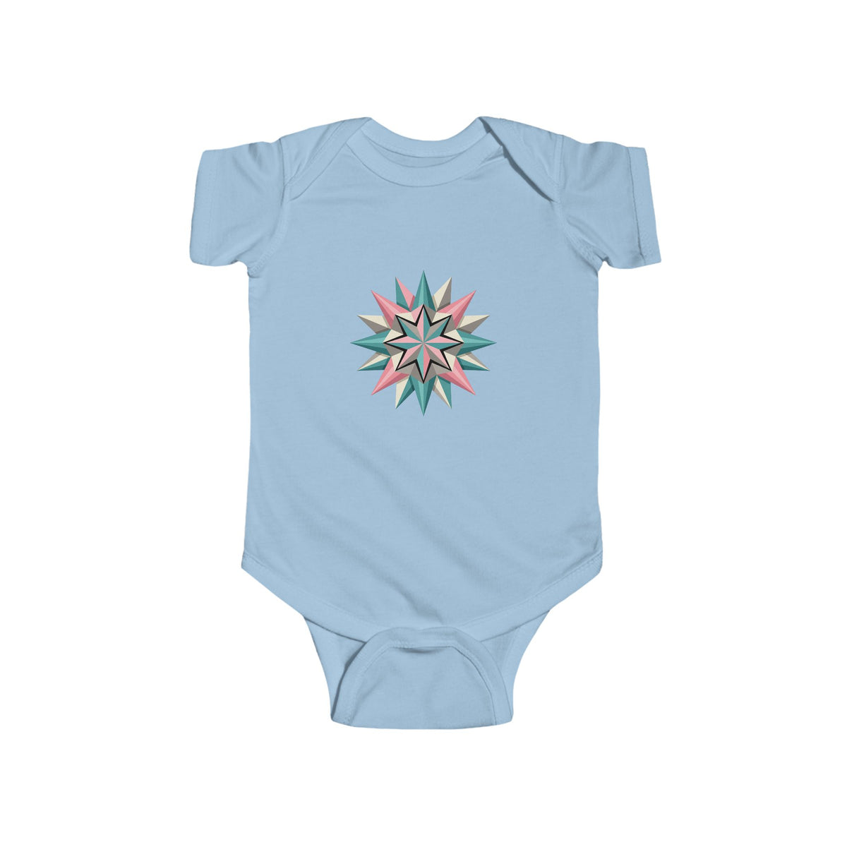 Starburst Mandala Infant Bodysuit — Pastel Compass Baby Onesie