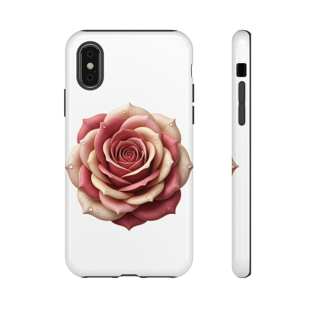 Rose Waterdrop Tough Phone Case — Protective Floral iPhone Cover