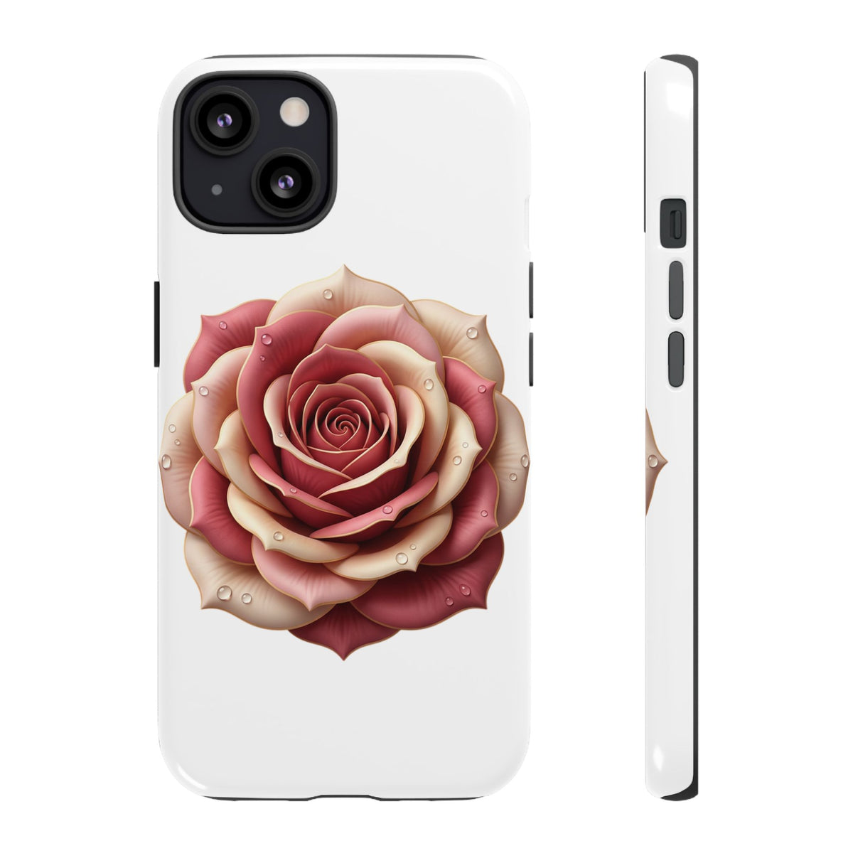 Rose Waterdrop Tough Phone Case — Protective Floral iPhone Cover