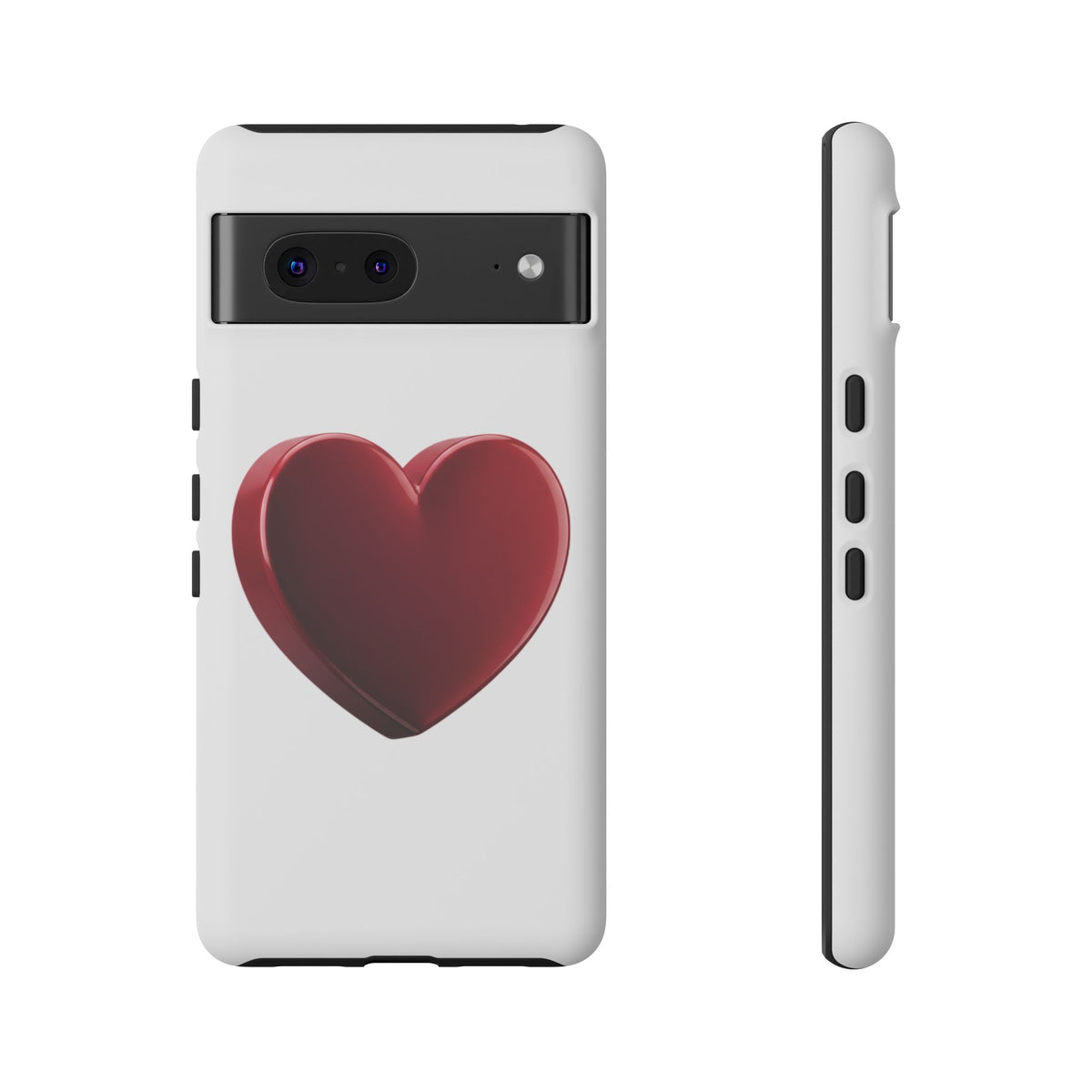 Heart Tough Phone Case - Red 3D Heart Protective Phone Case