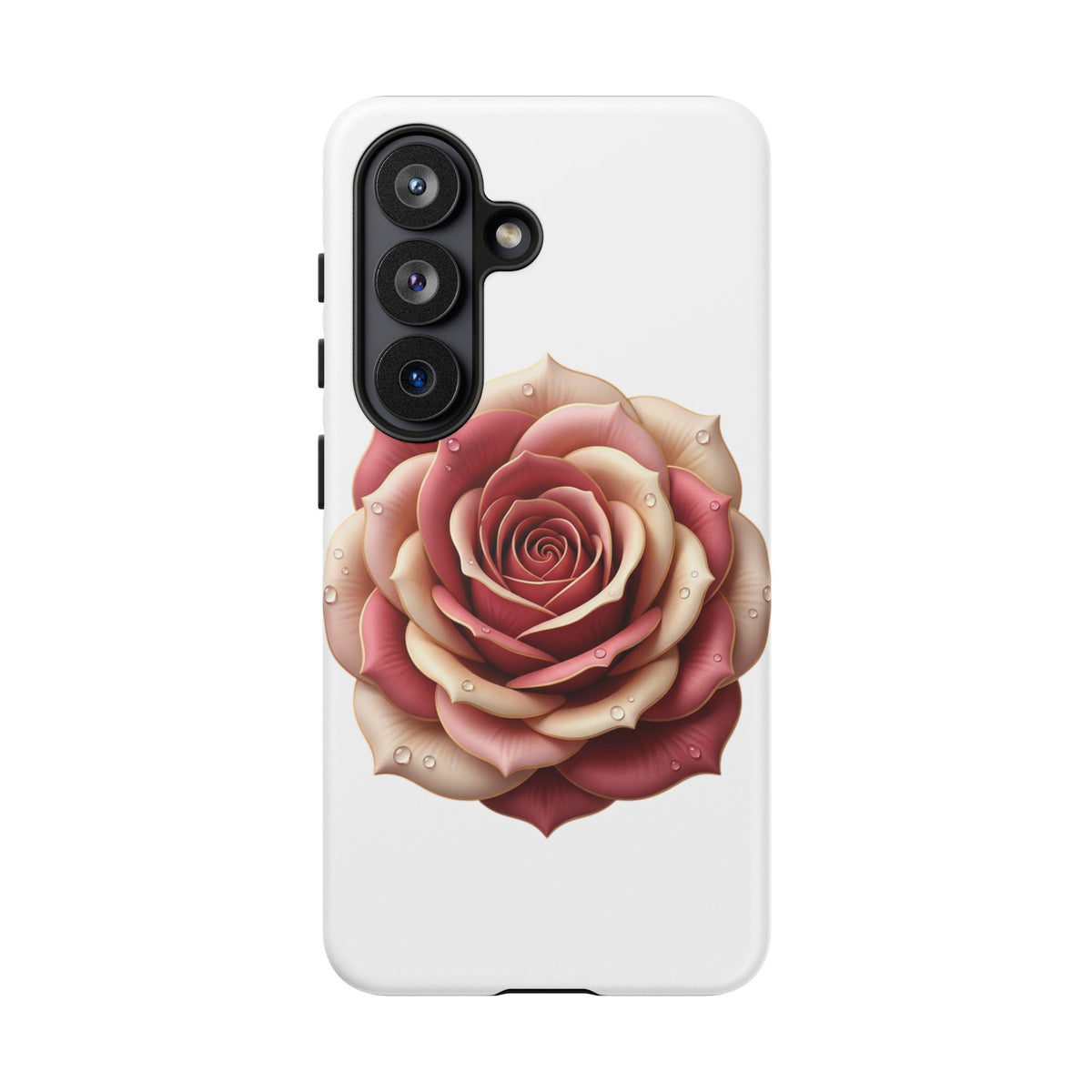 Rose Waterdrop Tough Phone Case — Protective Floral iPhone Cover