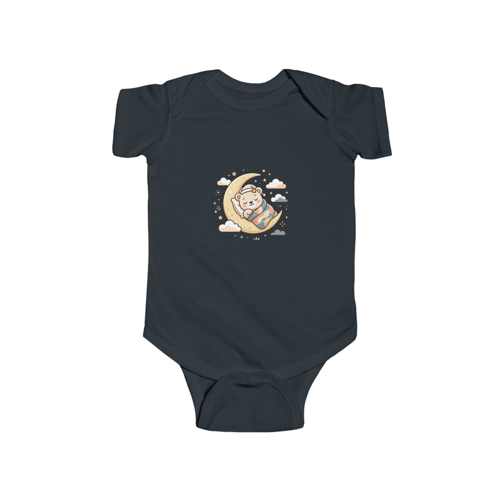 Baby Moon & Bear Bodysuit – Cute Nursery Sleepytime Graphic Infant One-Piece