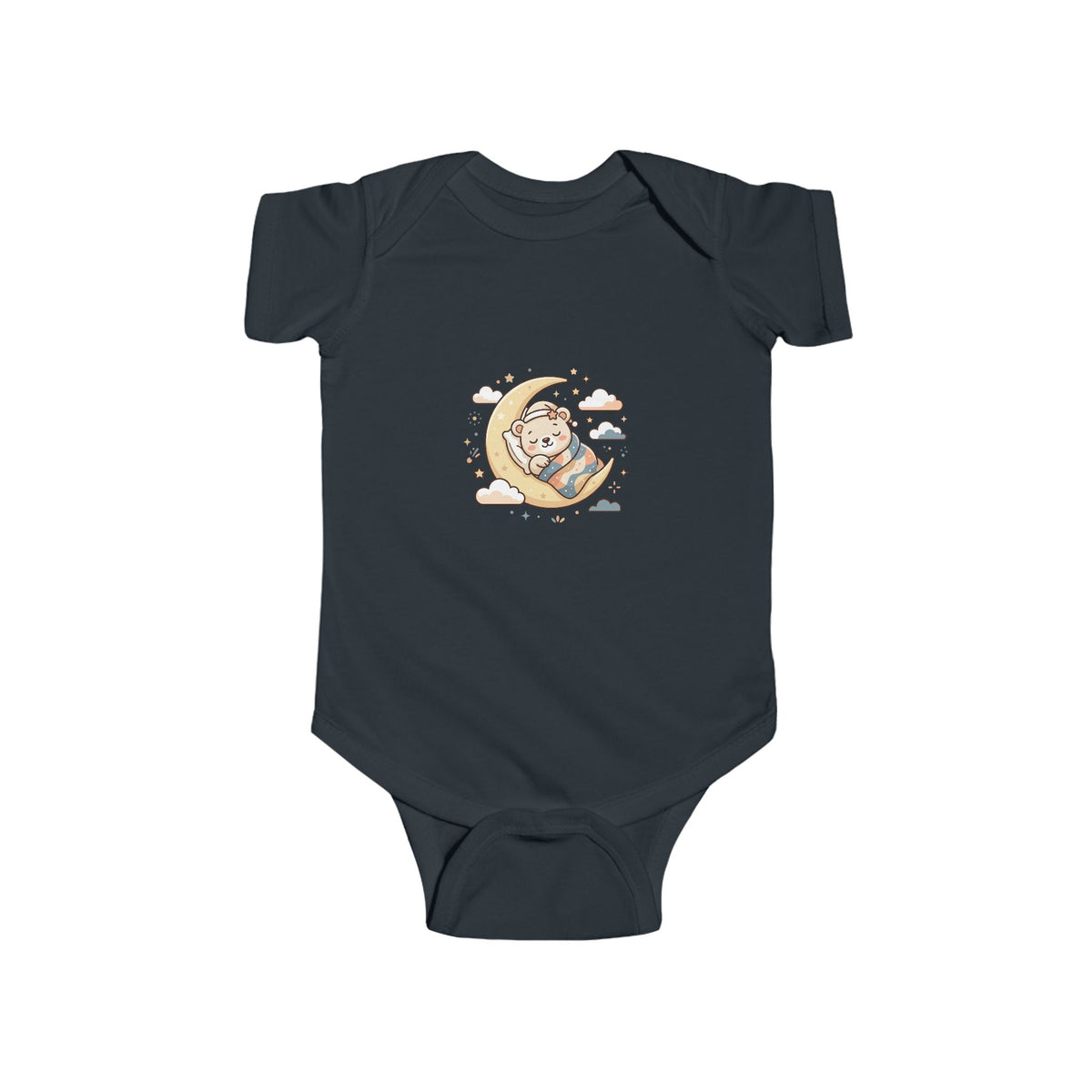 Baby Moon & Bear Bodysuit – Cute Nursery Sleepytime Graphic Infant One-Piece