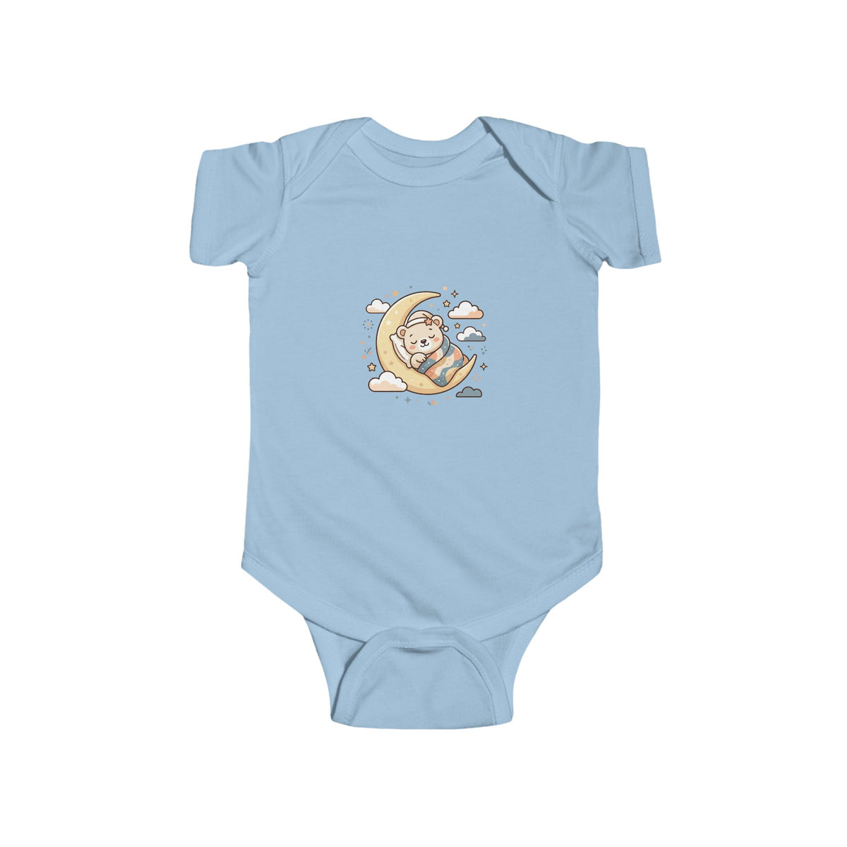 Baby Moon & Bear Bodysuit – Cute Nursery Sleepytime Graphic Infant One-Piece