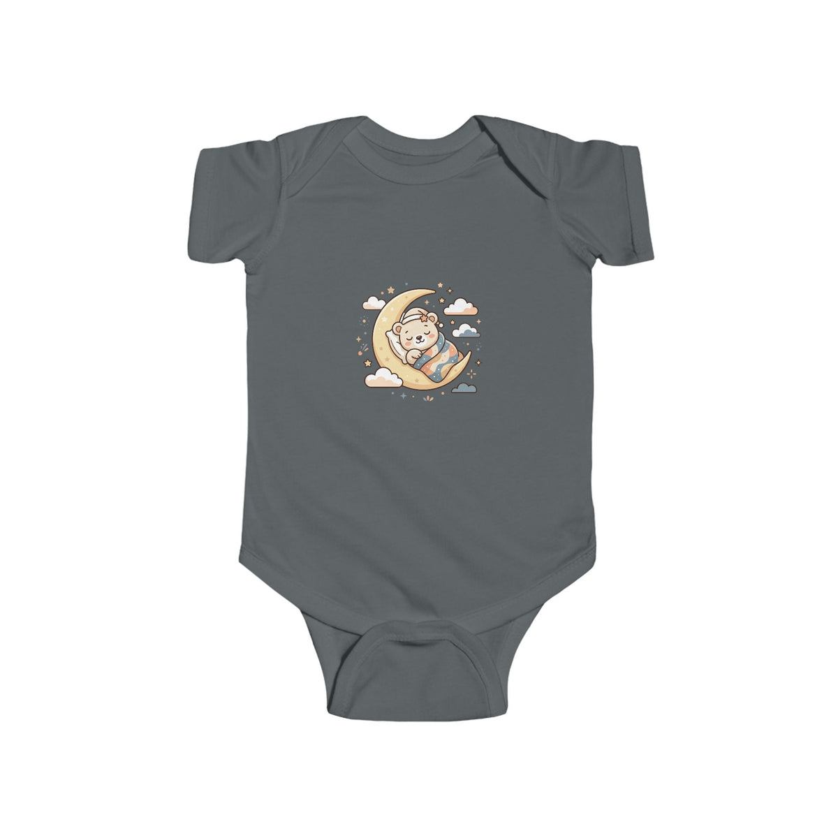 Baby Moon & Bear Bodysuit – Cute Nursery Sleepytime Graphic Infant One-Piece