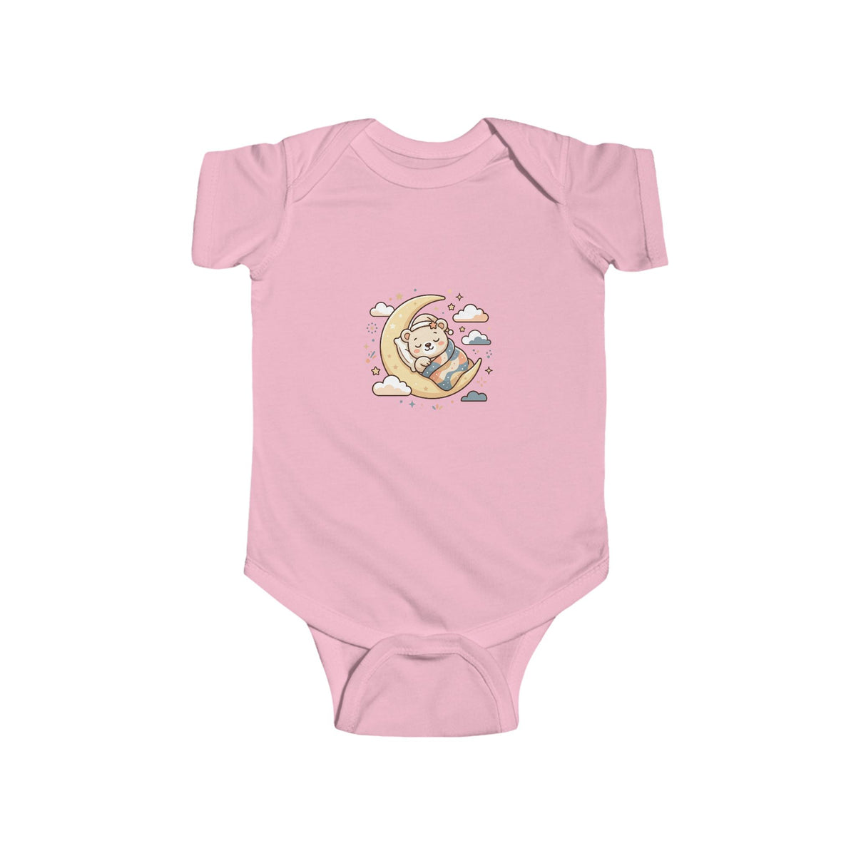 Baby Moon & Bear Bodysuit – Cute Nursery Sleepytime Graphic Infant One-Piece