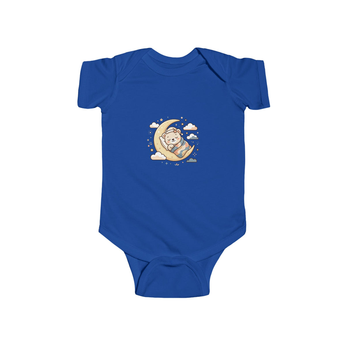Baby Moon & Bear Bodysuit – Cute Nursery Sleepytime Graphic Infant One-Piece