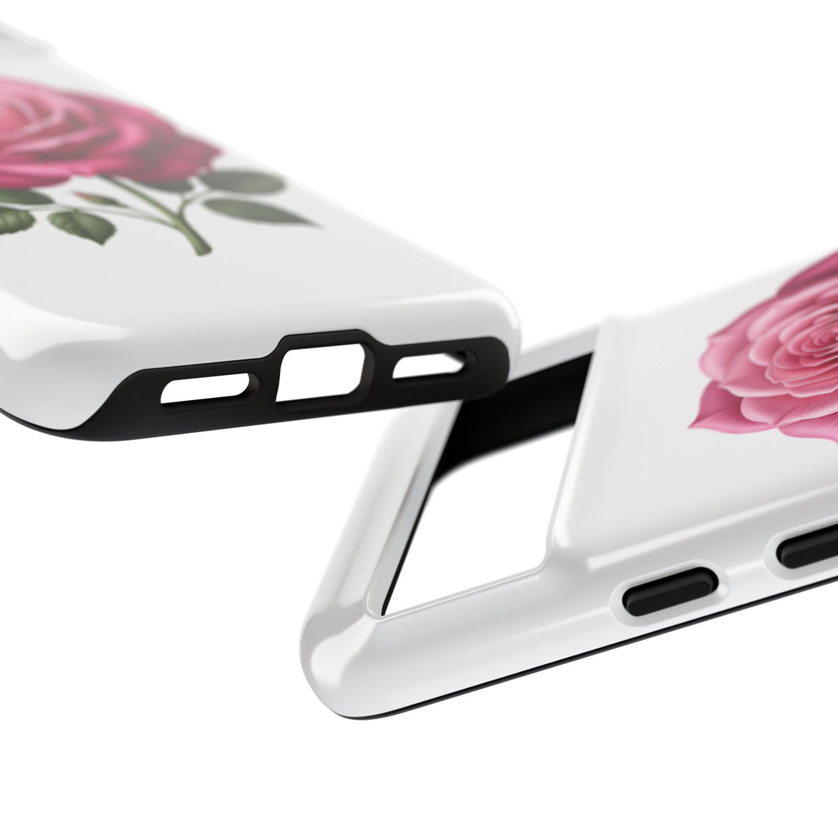 Pink Rose Tough Phone Case — Floral Protective iPhone Cover