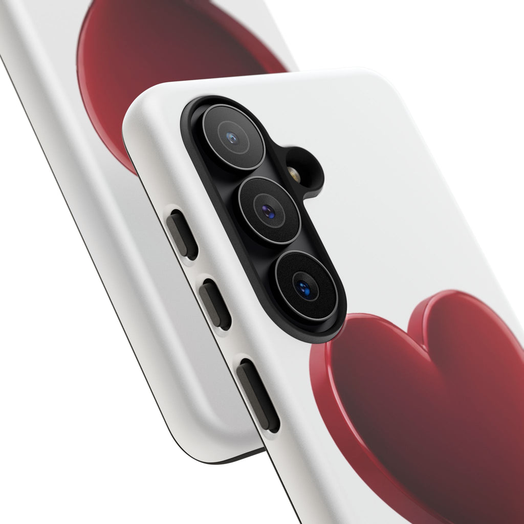 Heart Tough Phone Case - Red 3D Heart Protective Phone Case