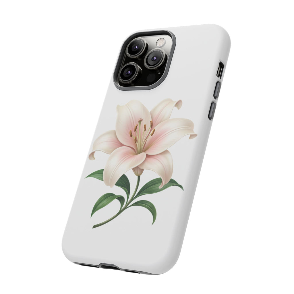 Floral Lily Phone Case — Pink Lily Tough Protective Cover