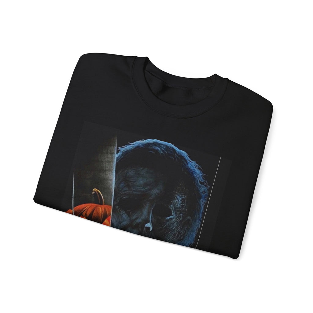 Halloween Thriller Crewneck Sweatshirt — Michael Myers & Jack-O'-Lantern Graphic