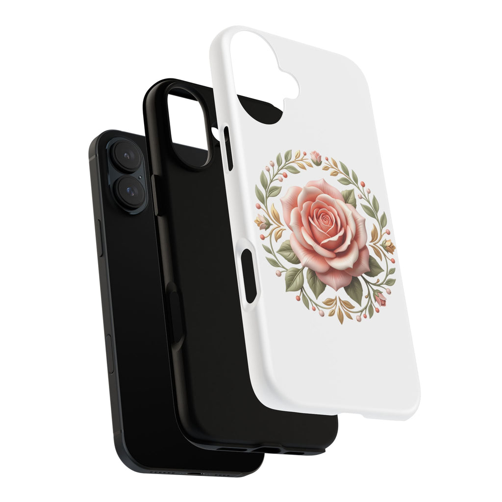 Floral Rose Wreath Tough Phone Case