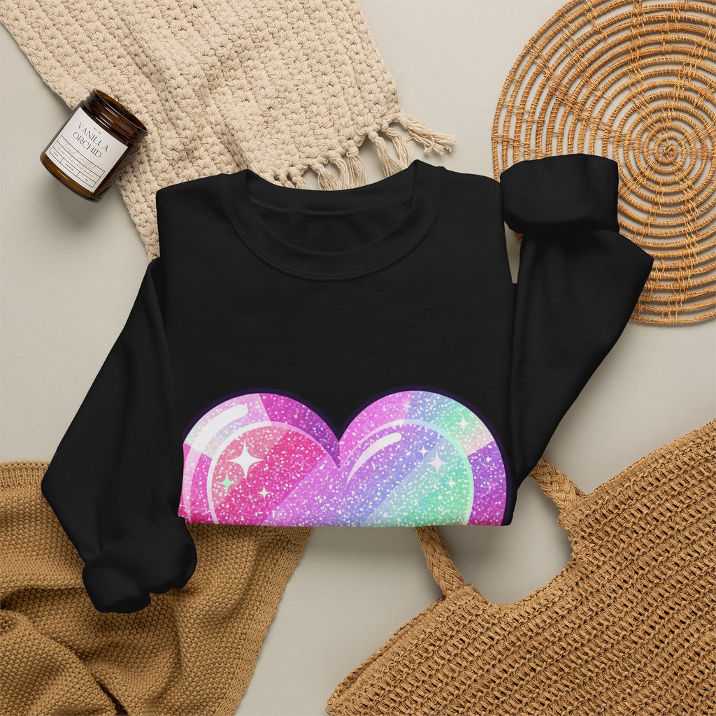 Pastel Sparkle Heart Sweatshirt