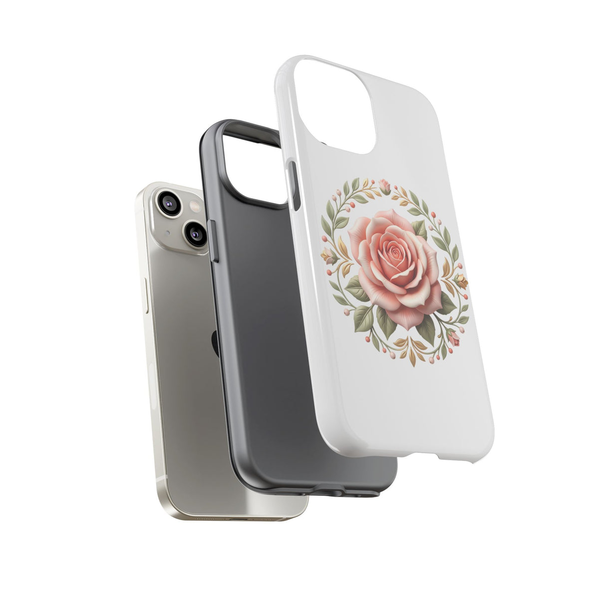 Floral Rose Wreath Tough Phone Case