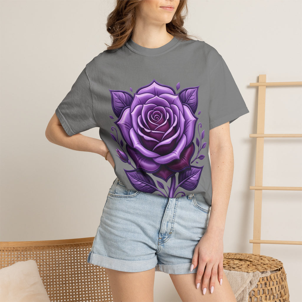 Purple Rose Graphic T-Shirt