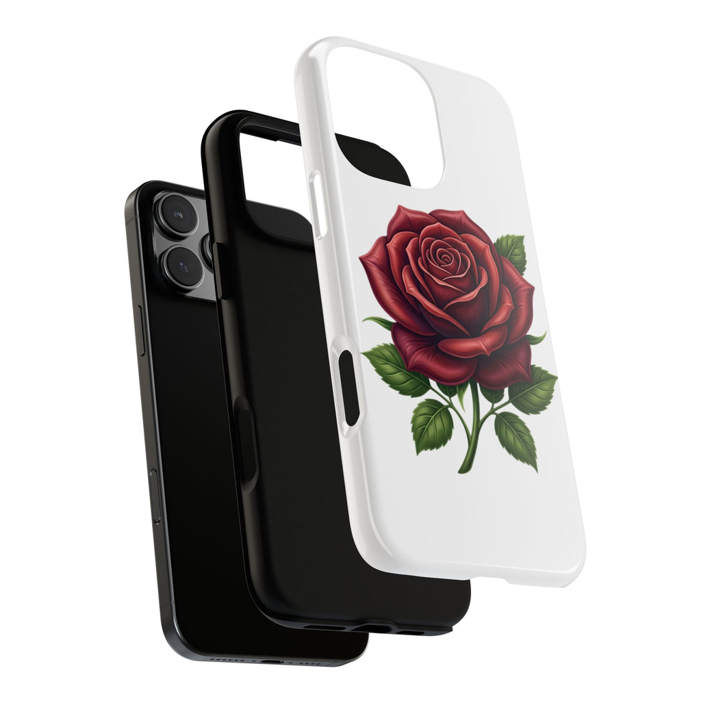 Rose Phone Case — Vintage Red Rose Floral Protective Cover