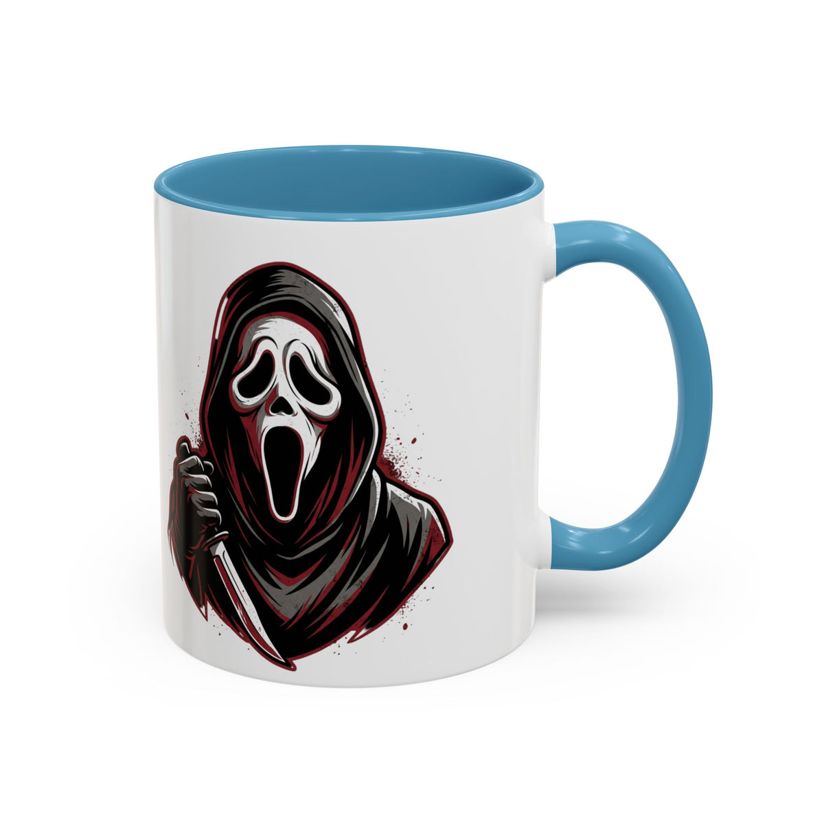 Scream Mask Accent Coffee Mug — Horror Killer Design (11/15oz)