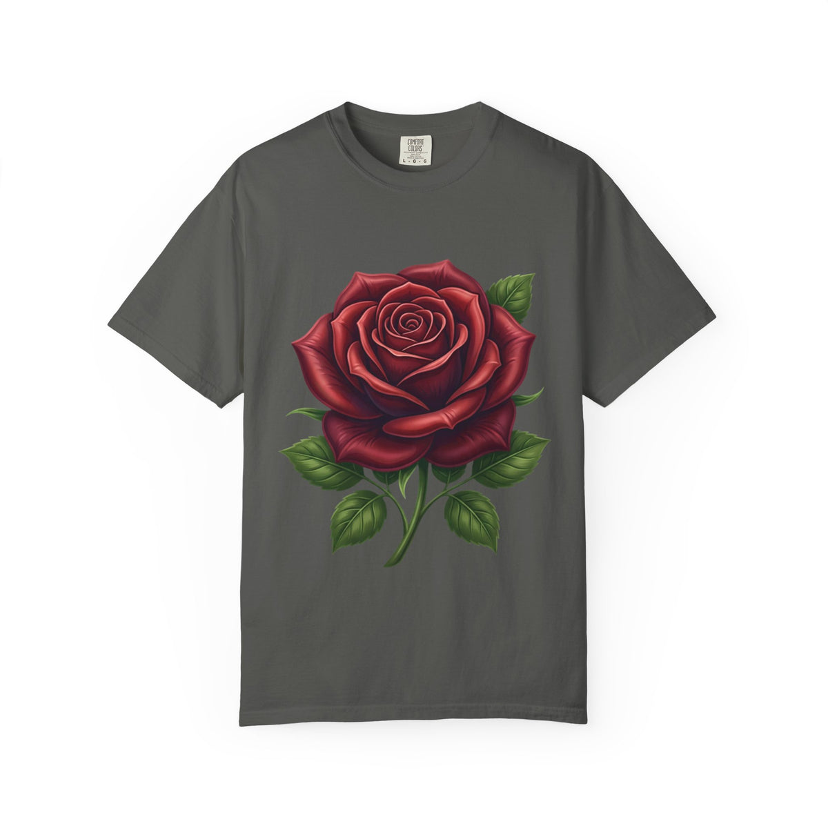 Rose Graphic T‑Shirt — Large Red Rose Floral Tee