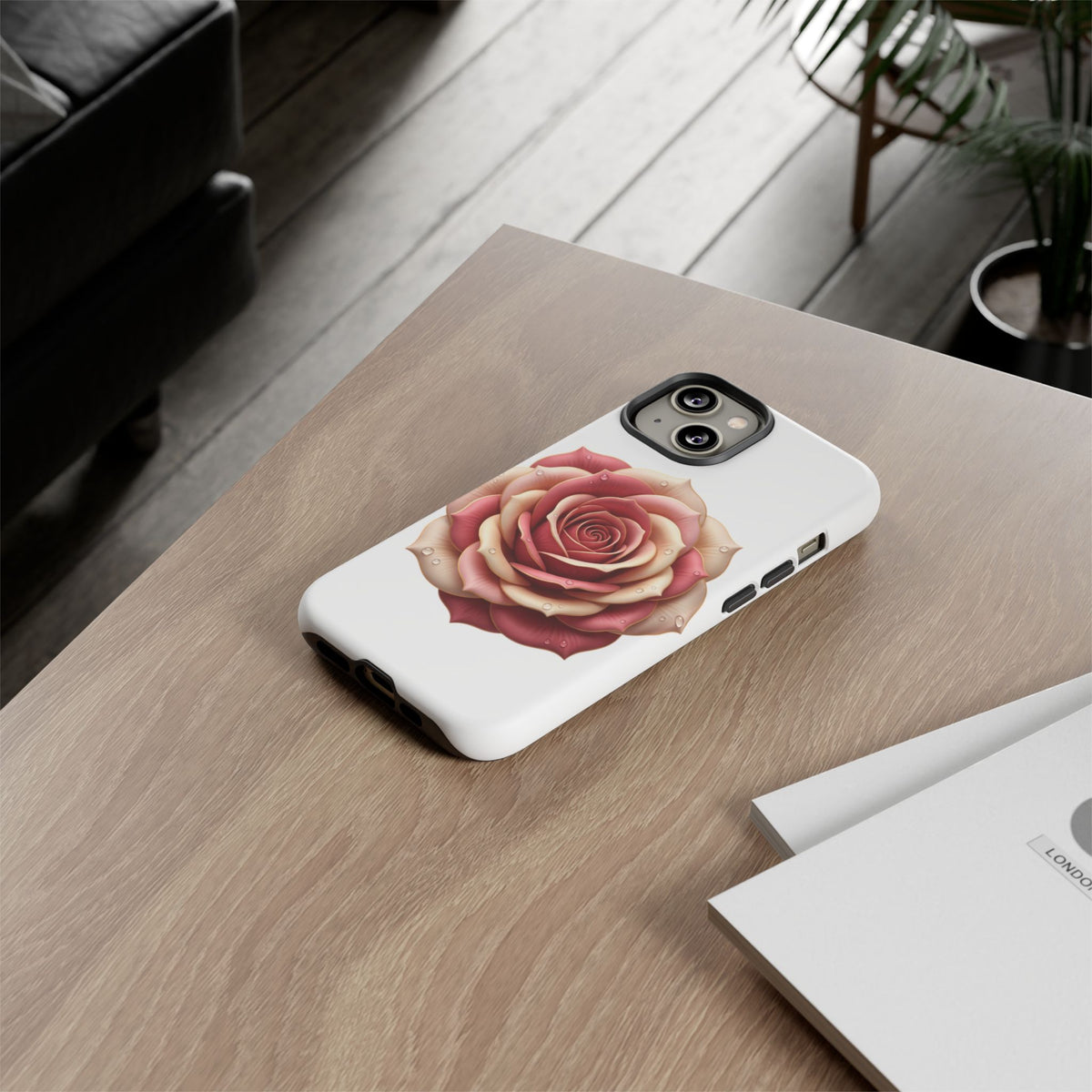 Rose Waterdrop Tough Phone Case — Protective Floral iPhone Cover
