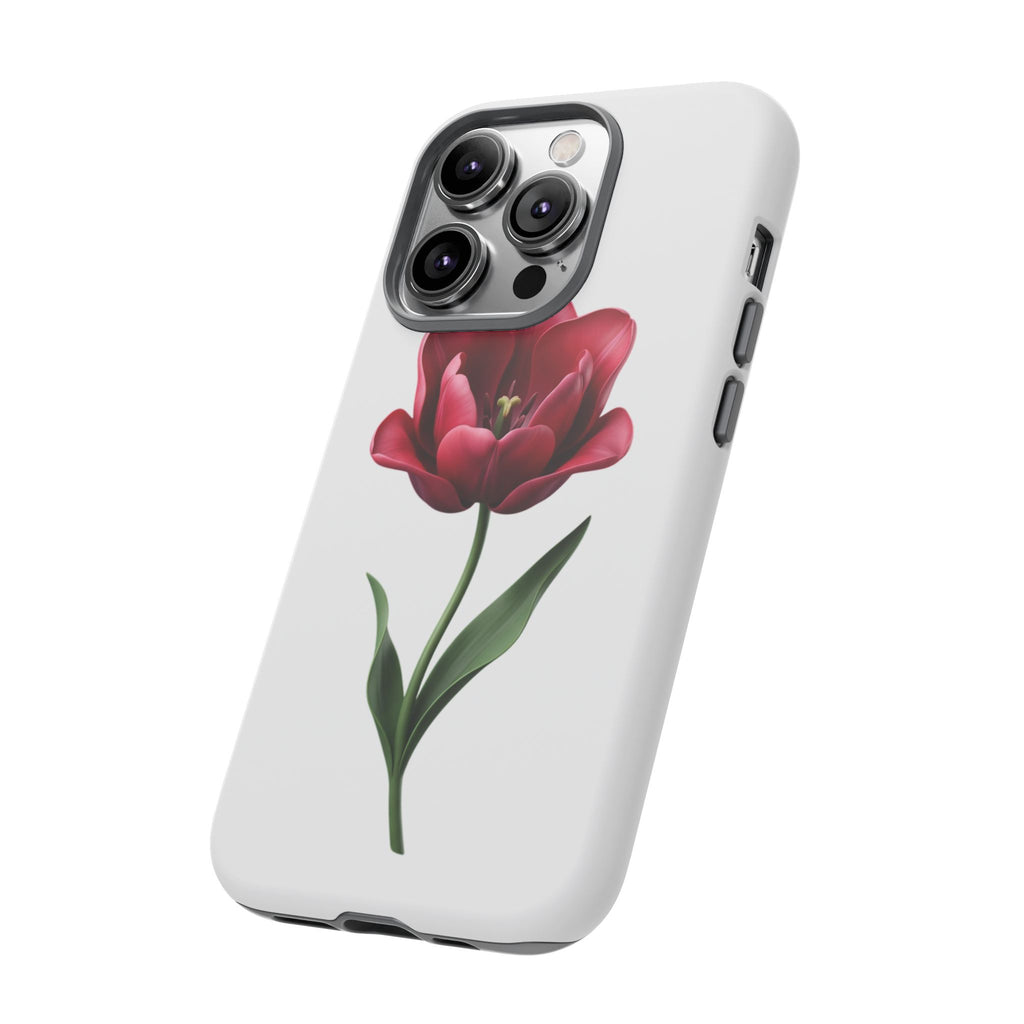 Tulip Floral Tough Phone Case – Protective Blossom iPhone Cover