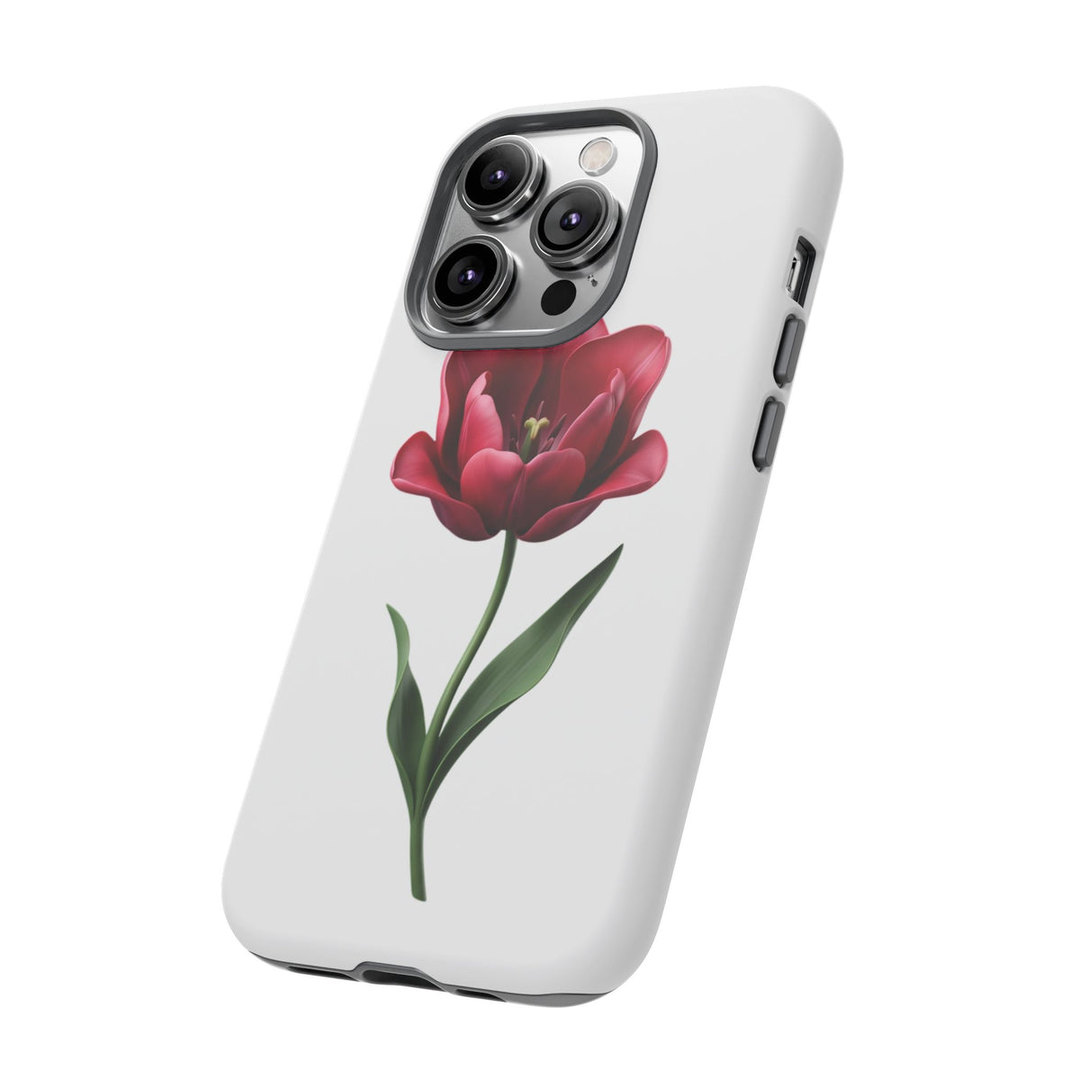 Tulip Floral Tough Phone Case – Protective Blossom iPhone Cover