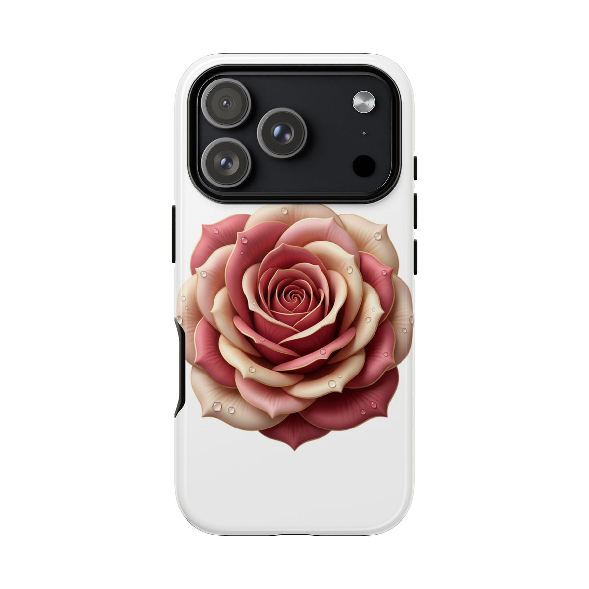 Rose Waterdrop Tough Phone Case — Protective Floral iPhone Cover
