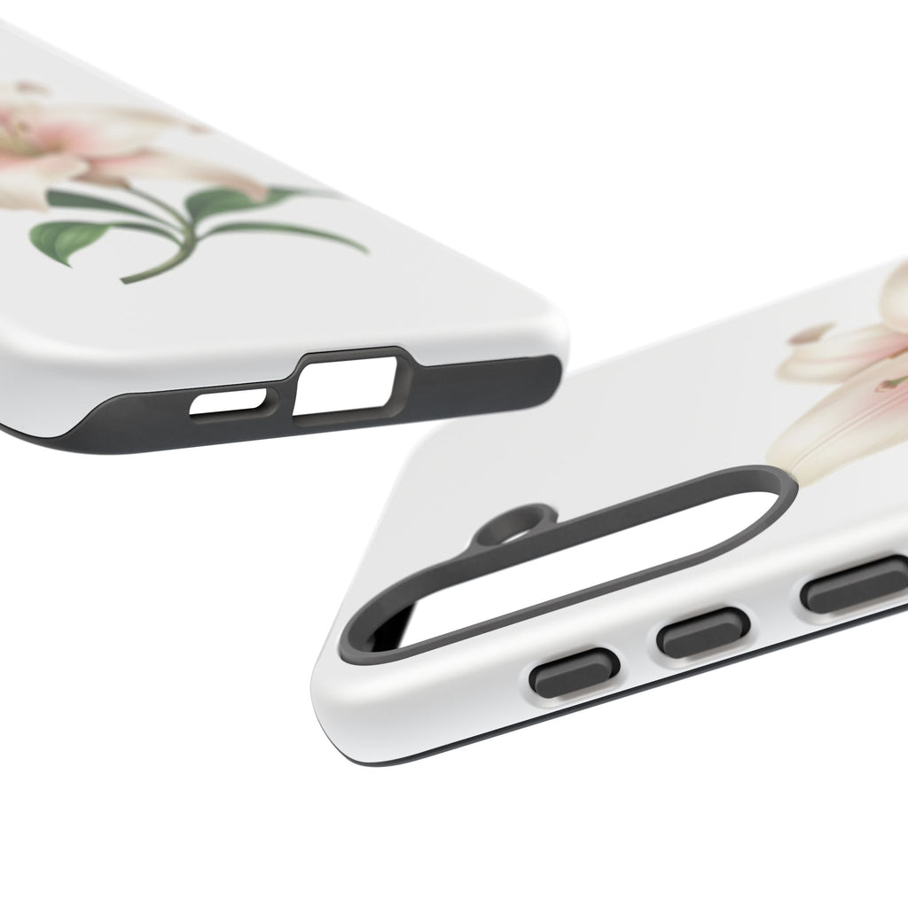 Floral Lily Phone Case — Pink Lily Tough Protective Cover