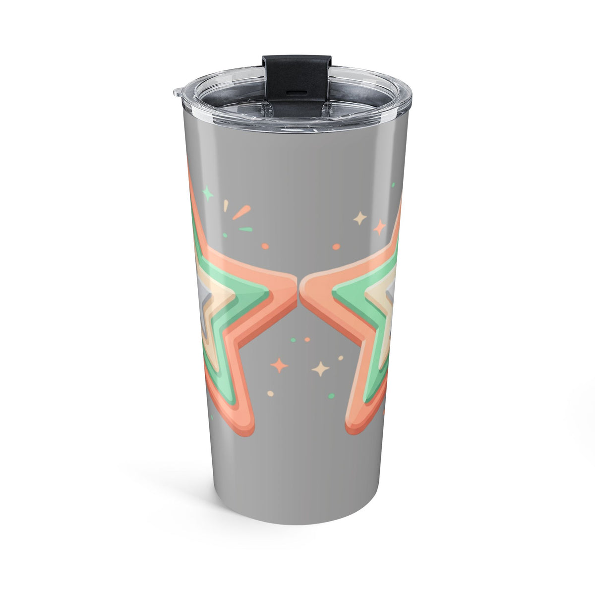 Star Design Tumbler 20oz Light Grey