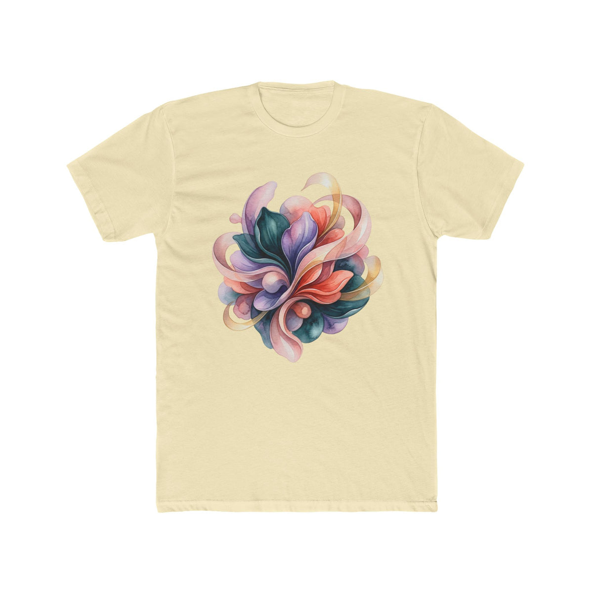 Abstract Floral Swirl T-Shirt — Colorful Psychedelic Art Tee