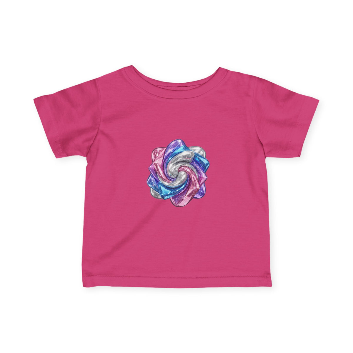 3D Glitter Design Infant Fine Jersey Tee