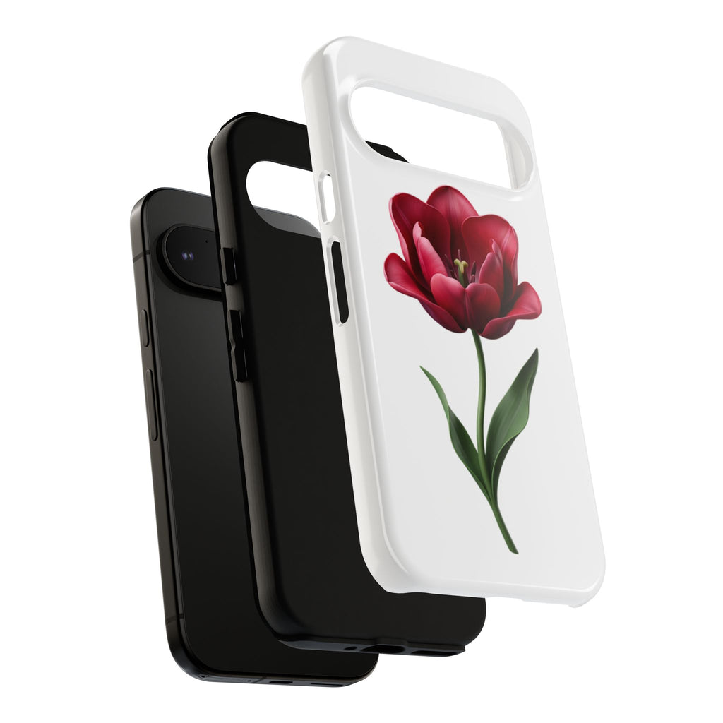 Tulip Floral Tough Phone Case – Protective Blossom iPhone Cover