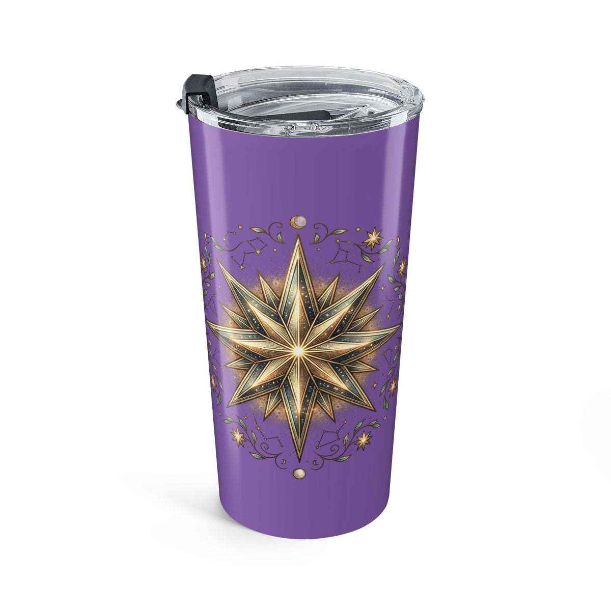 Star Print Light Purple Tumbler 20oz