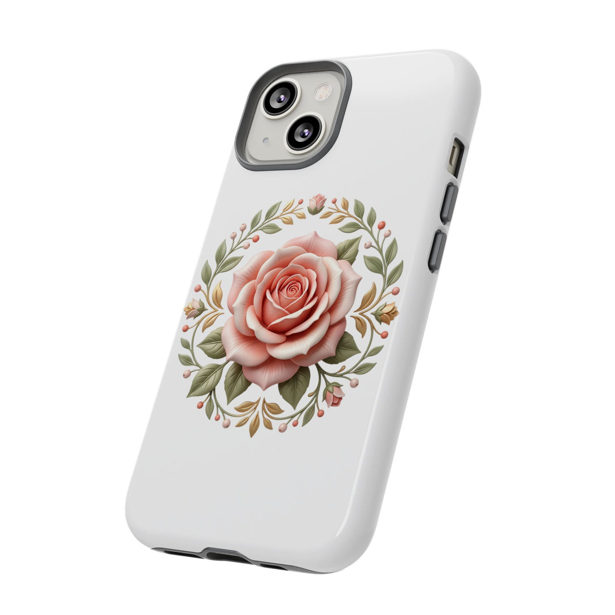 Floral Rose Wreath Tough Phone Case