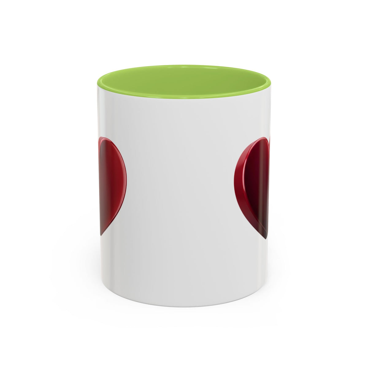 Heart Accent Coffee Mug – Red 3D Heart Design, Valentine’s Day Gift